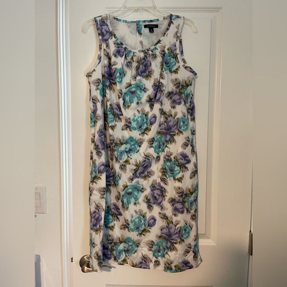 NWOT Lands End floral shift dress, size 8